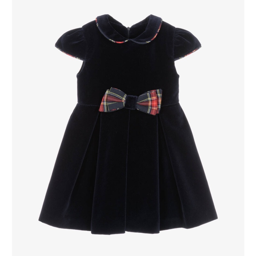 Lapin House Navy Velvet Dress